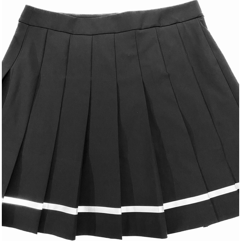 Chân váy golf xếp ly màu đen