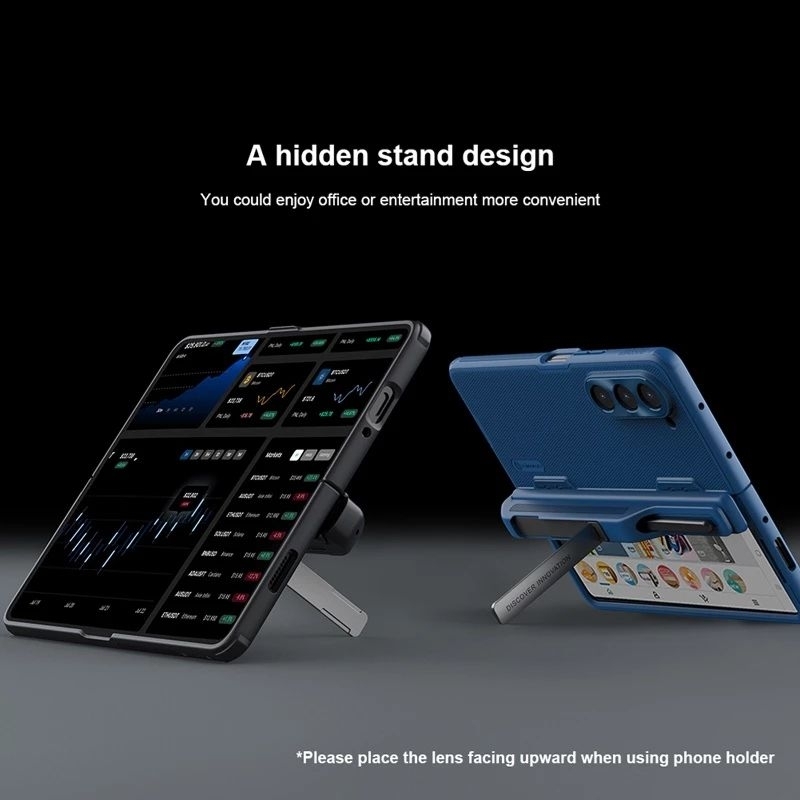 Ốp lưng Nillkin super frosted shield cho samsung galaxy Z fold 5  có chân đế khe cài bút
