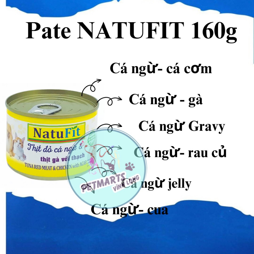 Pate Natufit cho chó mèo 160g