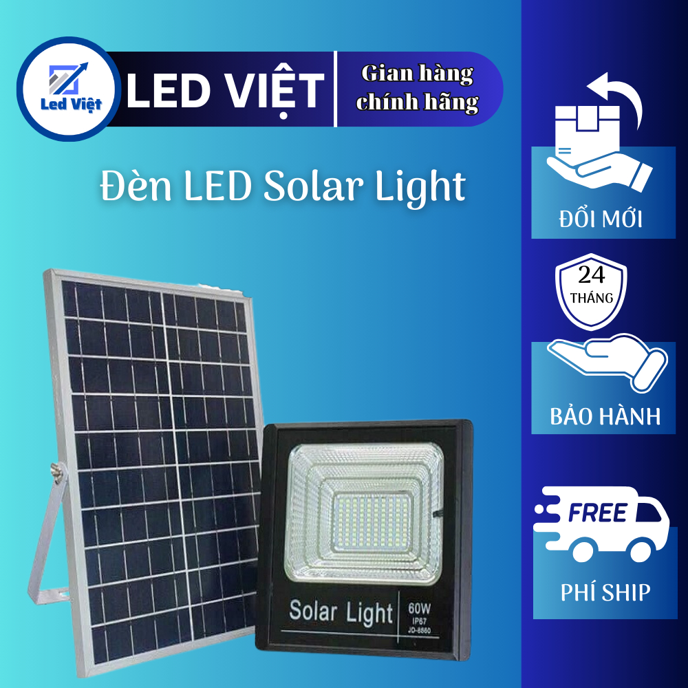 Đèn Pha Năng Lượng Mặt Trời, Đèn LED Solar Light 60W,100W,200W,300w, Có Điều Khiển Không Lo Tốn Điện