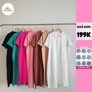Váy nữ - váy xuông - váy dài - váy cotton dáng dài - váy cotton tàu mịn trơn 3158