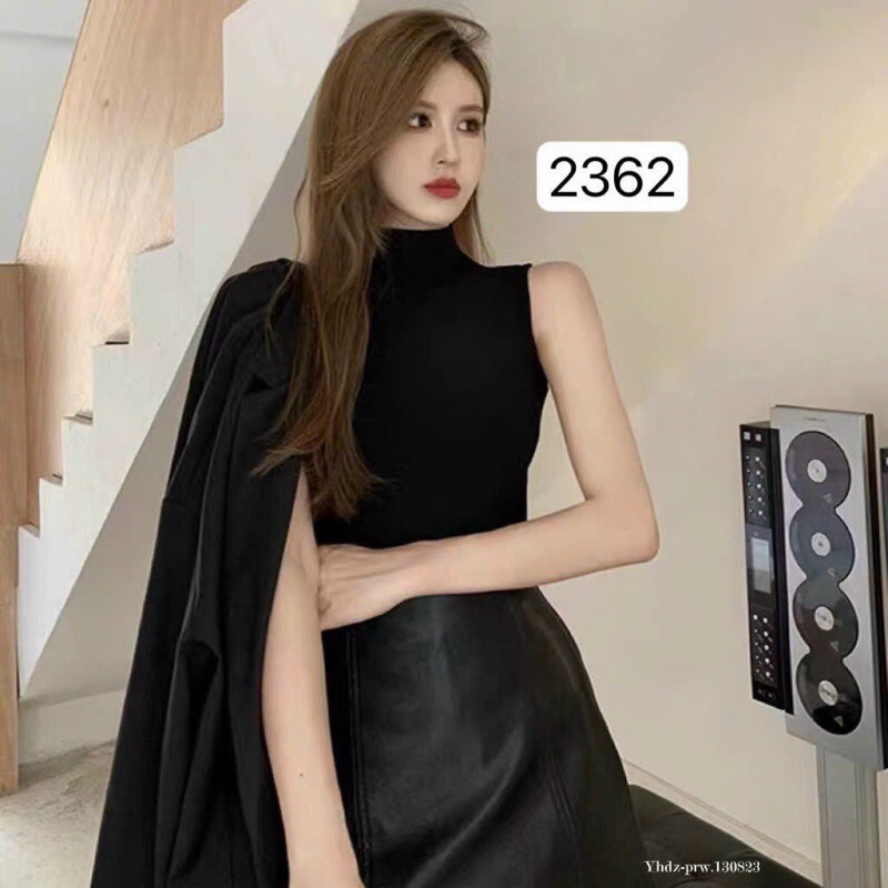 Áo ba lỗ len tăm cổ cao 2 phân freesize 2362