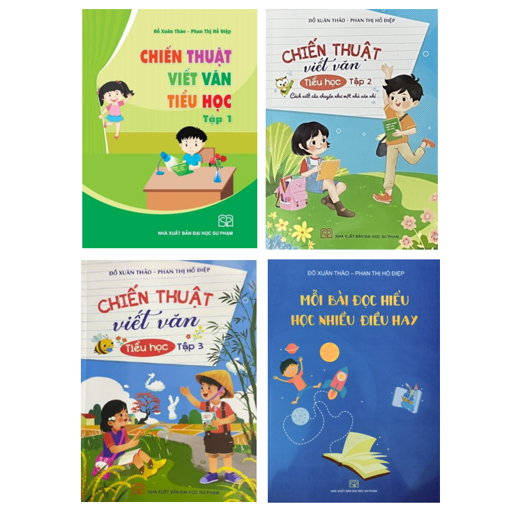 Sách - Combo 4 cuốn Chiến thuật Viết Văn Tiểu Học (Tập 1 + Tập 2 + Tập 3) Mỗi Bài Đọc Hiểu Học Nhiều Điều Hay