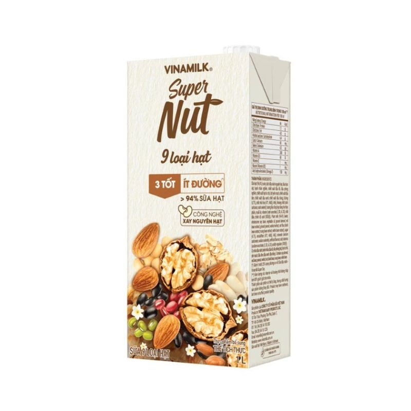 Sữa 9 Loại Hạt Vinamilk Super Nut - Hộp 1L