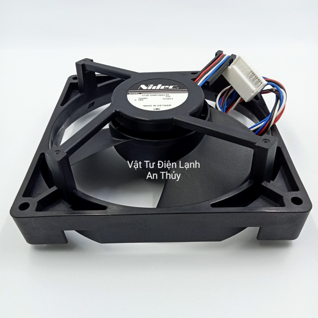 Quạt tủ lạnh HITACHI 4 dây 15V kích thước 12.5cm x 12.5cm - Quạt tản nhiệt HITACHI - Quạt thông gió HITACHI - Quạt HITAC