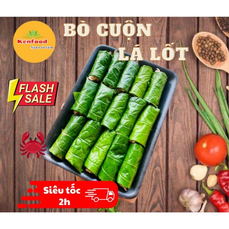 Bò cuộn lá lốt,hộp 24 cuốn( chỉ giao hàng ở TPHCM)