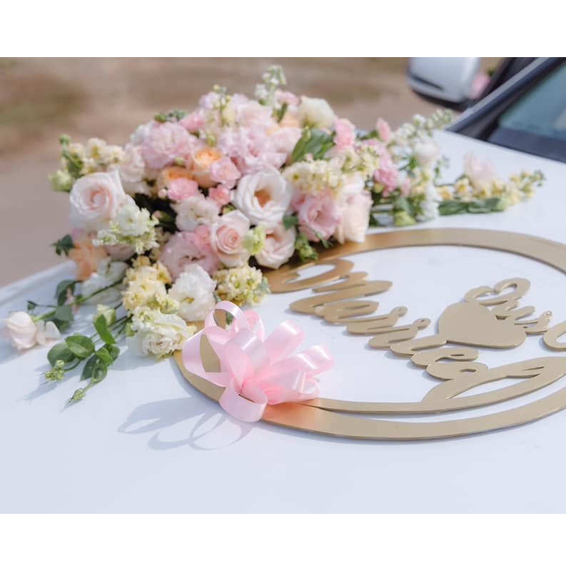 Hoa Giả Trang Trí Đám Cưới Hỏi Nhà Hàng Xe Hoa Dài 60cm