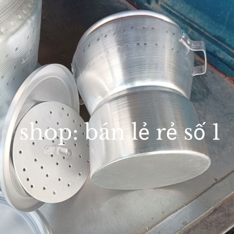 Chõ đồ xôi liền thân nhôm gò tinh khiết, nồi hấp đa năng, chõ xôi dày dặn loại 3, 6, 8 kg gạo