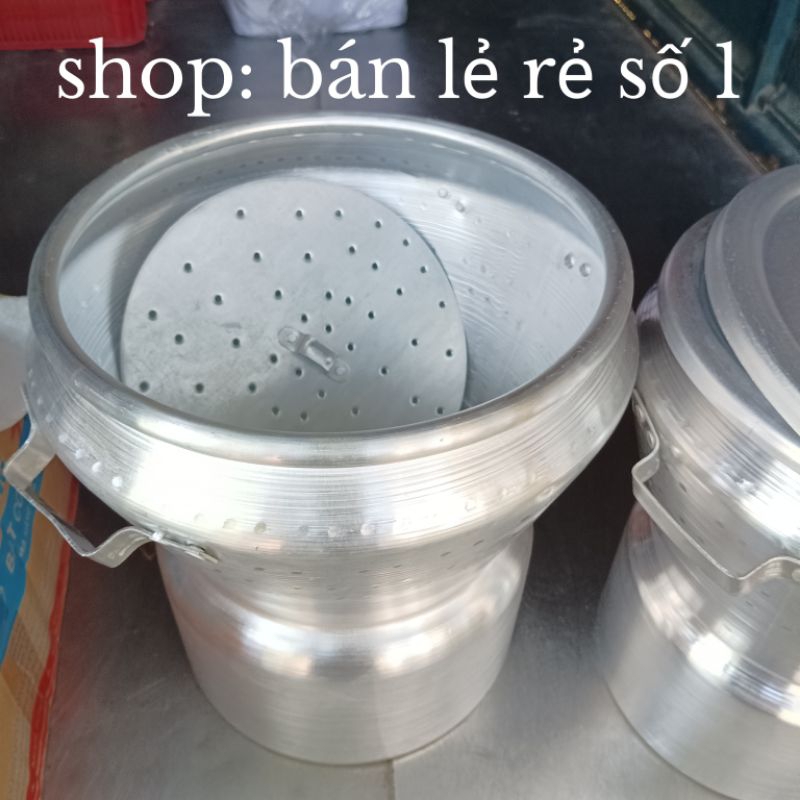 Chõ đồ xôi liền thân nhôm gò tinh khiết, nồi hấp đa năng, chõ xôi dày dặn loại 3, 6, 8 kg gạo