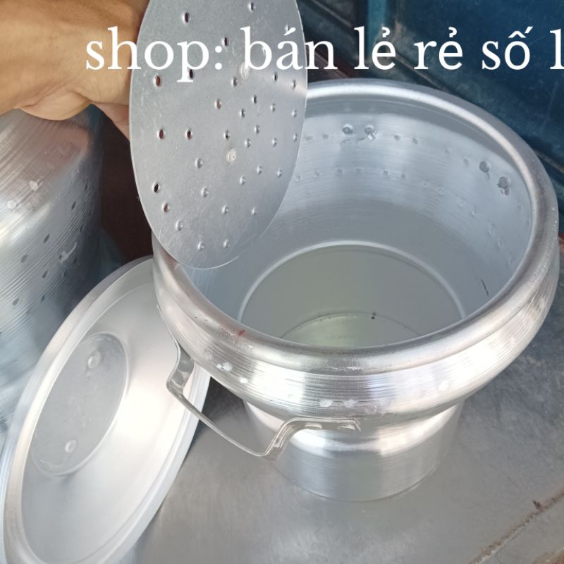 Chõ đồ xôi liền thân nhôm gò tinh khiết, nồi hấp đa năng, chõ xôi dày dặn loại 3, 6, 8 kg gạo