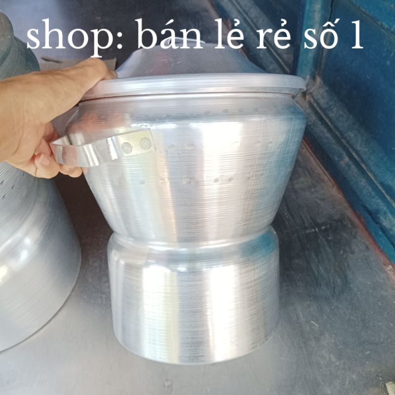 Chõ đồ xôi liền thân nhôm gò tinh khiết, nồi hấp đa năng, chõ xôi dày dặn loại 3, 6, 8 kg gạo