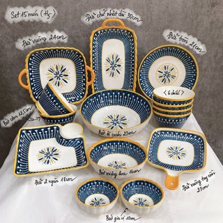 Tách lẻ set bát đĩa thổ cẩm