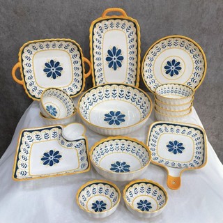 Tách lẻ set bát đĩa thổ cẩm
