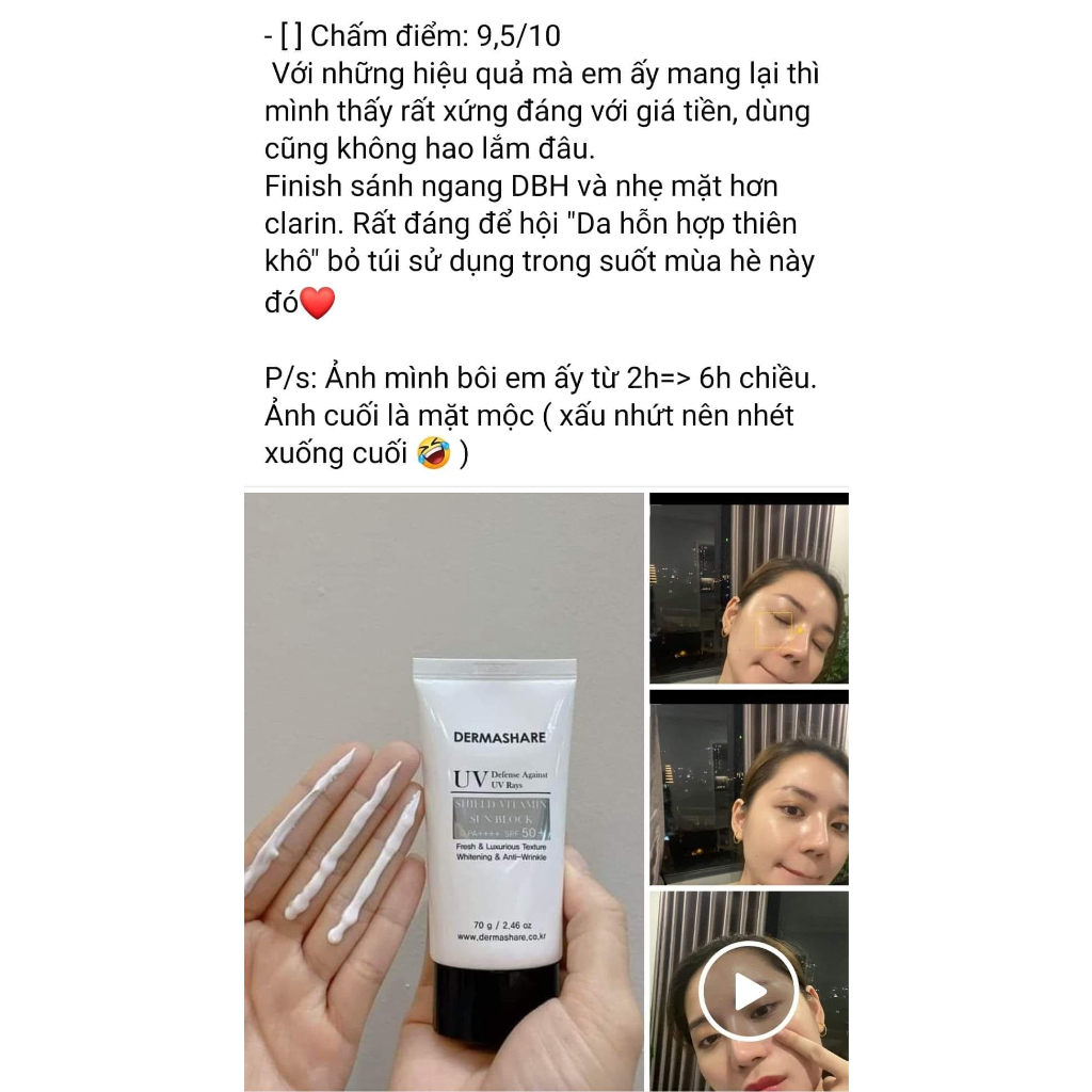 KEM CHỐNG NẮNG DERMASHARE