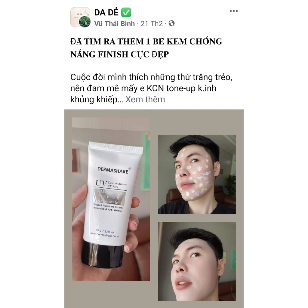 KEM CHỐNG NẮNG DERMASHARE
