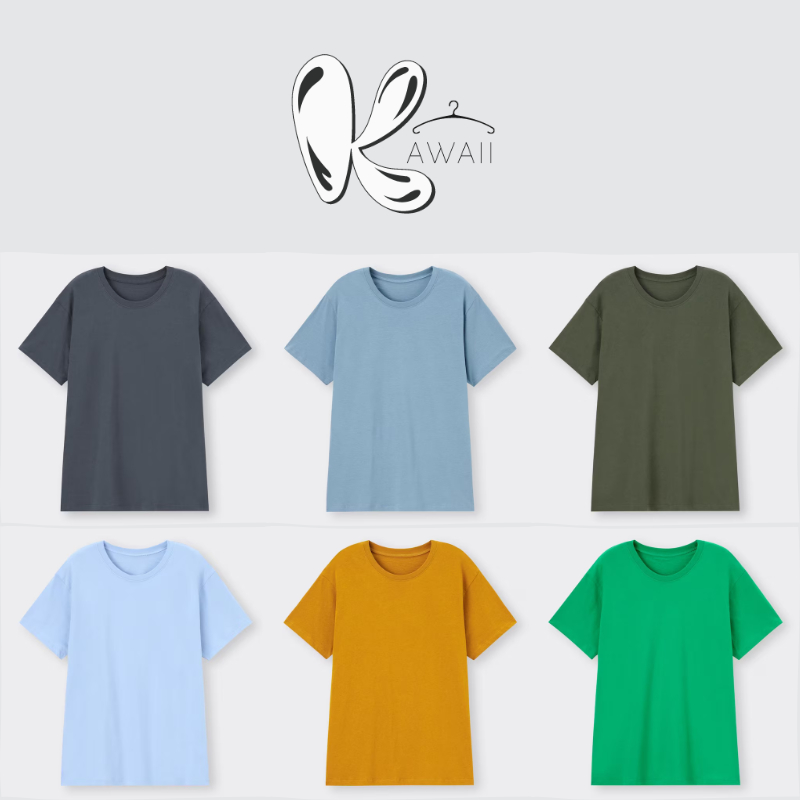 - Áo thun crew neck cổ tròn, 100% cotton, unisex - Mã 347120