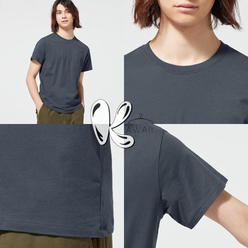 - Áo thun crew neck cổ tròn, 100% cotton, unisex - Mã 347120