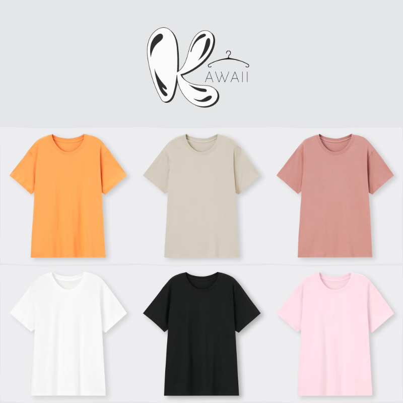 - Áo thun crew neck cổ tròn, 100% cotton, unisex - Mã 347120