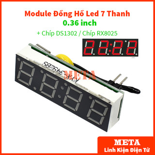 Module đồng hồ led 7 thanh màu đỏ 0.36 inch chíp rx8025 / ds1302