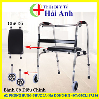Dụng cụ khung tập đi, khung tập đi có ghế ngồi