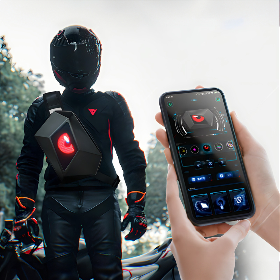 Túi đeo chéo mắt LED Piramy, túi đeo chéo mắt LED chống nước tích hợp màn hình LED, kết nối app