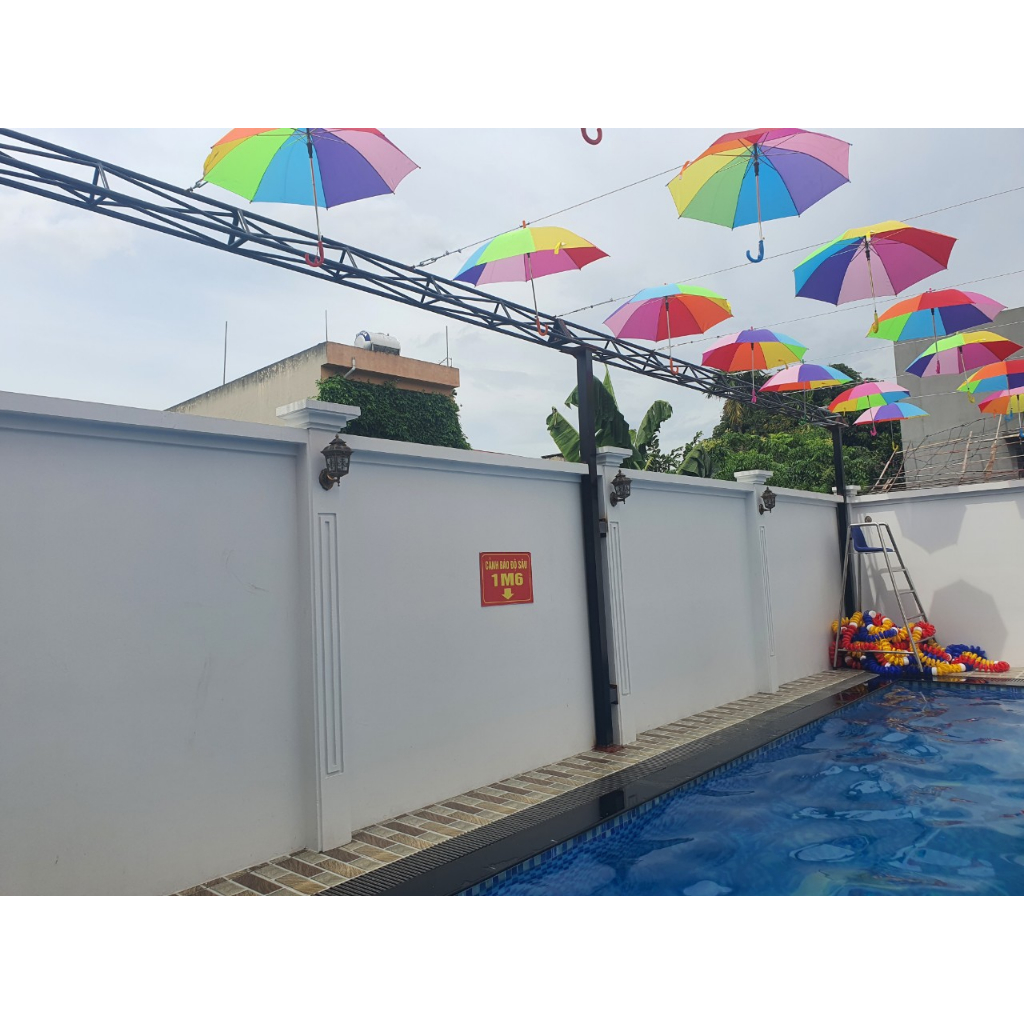 Ô DÙ CẦU VỒNG 7 MÀU ĐK 95CM, Ô DÙ TRANG TRÍ NHIỀU MÀU, HÀNG ĐẸP