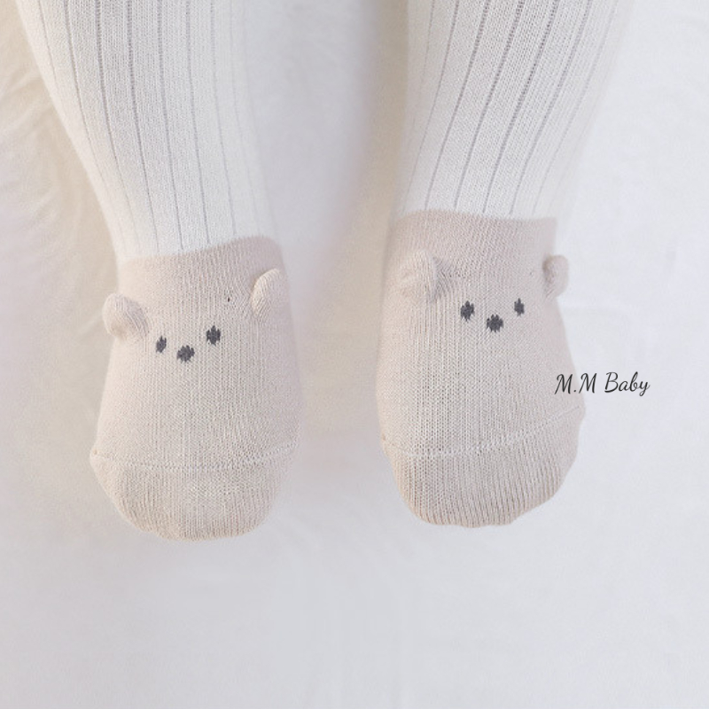 Tất vớ đùi bàn chân hình gấu NemoBaby cho bé T48 Mimikids