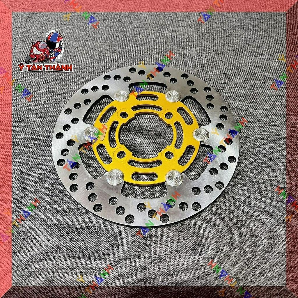 Đĩa thắng moto 3 long đền inox 220mm MS30