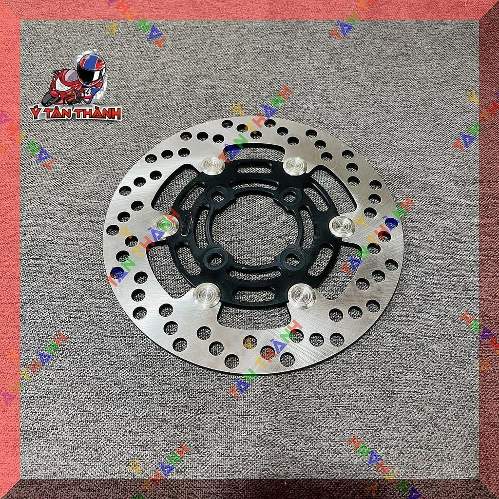 Đĩa thắng moto 3 long đền inox 220mm MS30