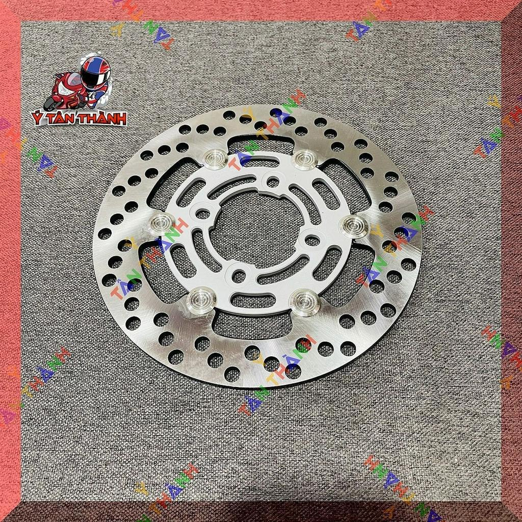 Đĩa thắng moto 3 long đền inox 220mm MS30