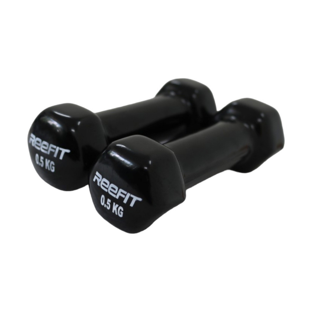 Tạ tay cao su Reefit 0.5kg màu đen