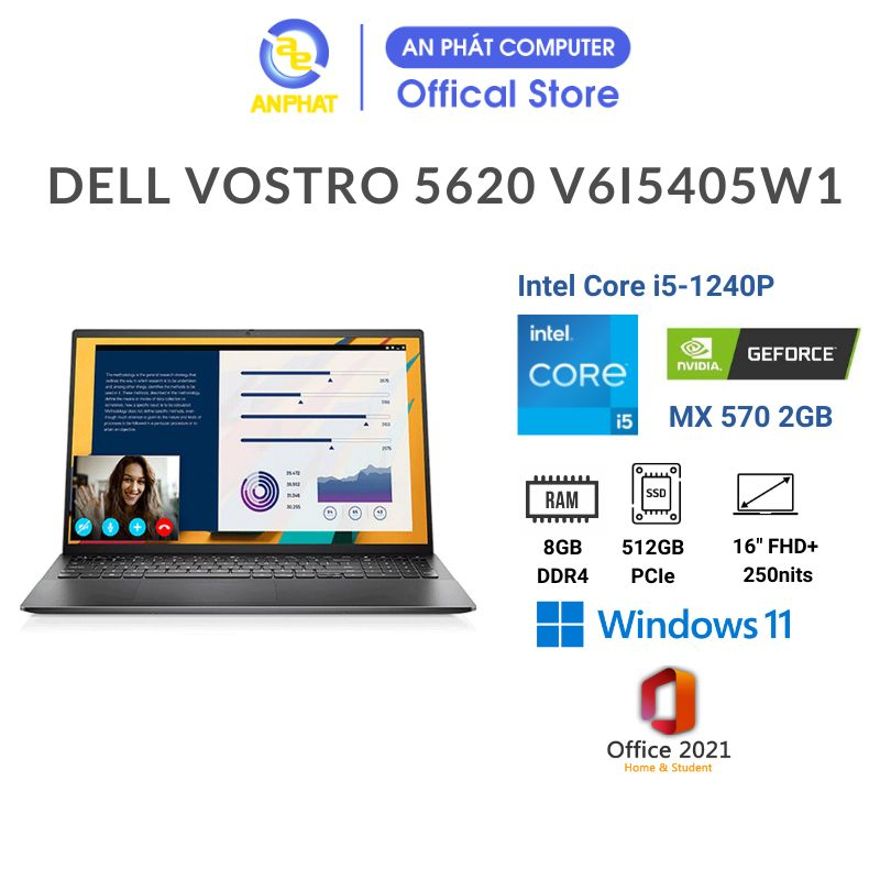 Laptop Dell Vostro 5620 V6I5405W1 (i5-1240P | 16 inch FHD+)