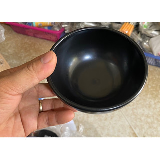Chén bát cơm nhựa màu đen và nâu