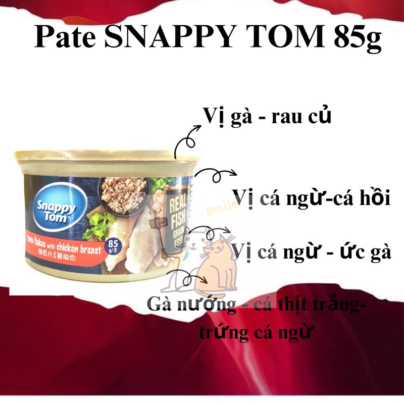 Pate Snappy Tom lon 85g cho mèo