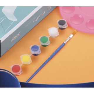 100 bộ 3ml (hộp vĩ 6 màu vẽ acrylic) ( kèm 1 cọ vẽ )