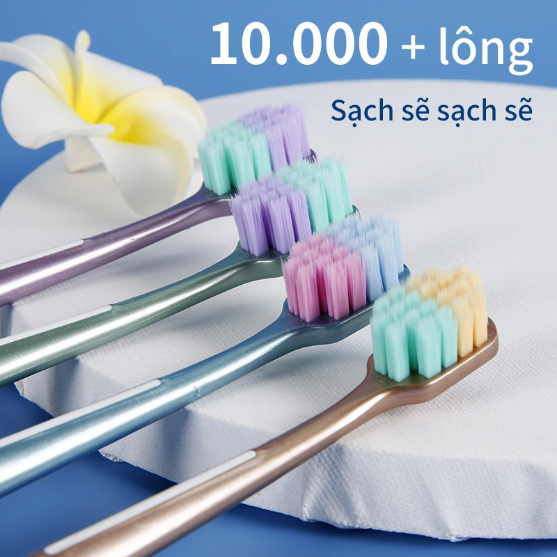 Set 5 Bàn Chải Đánh Răng Lông Mềm Chăm Sóc Sức Khỏe Răng Miệng Tháo Rời Được Kèm 5 Bàn Chải Đánh Răng (