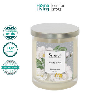 Nến Thơm So Nice White Rose Thiên Nhiên Thơm Dịu Nhẹ Nhàng