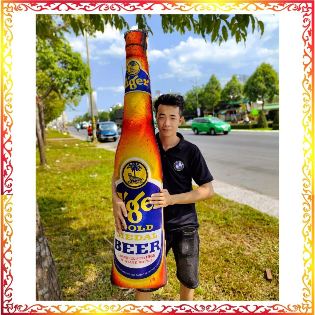Gấu Bông Chai Bia Tiger Siêu To Khủng Lồ 1M2