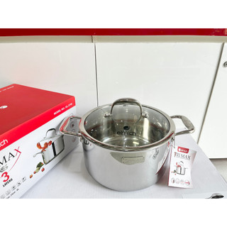 Nồi inox cao cấp đáy liền khối Elmich Trimax XS size18cm,20cm,24cm,26cm,28cm