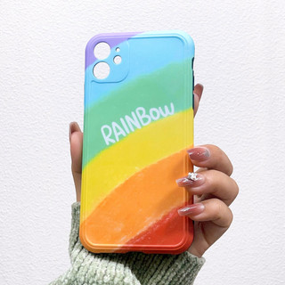 [ Iphone 11 ] Ốp Lưng Bảo Vệ Camera Rainbow