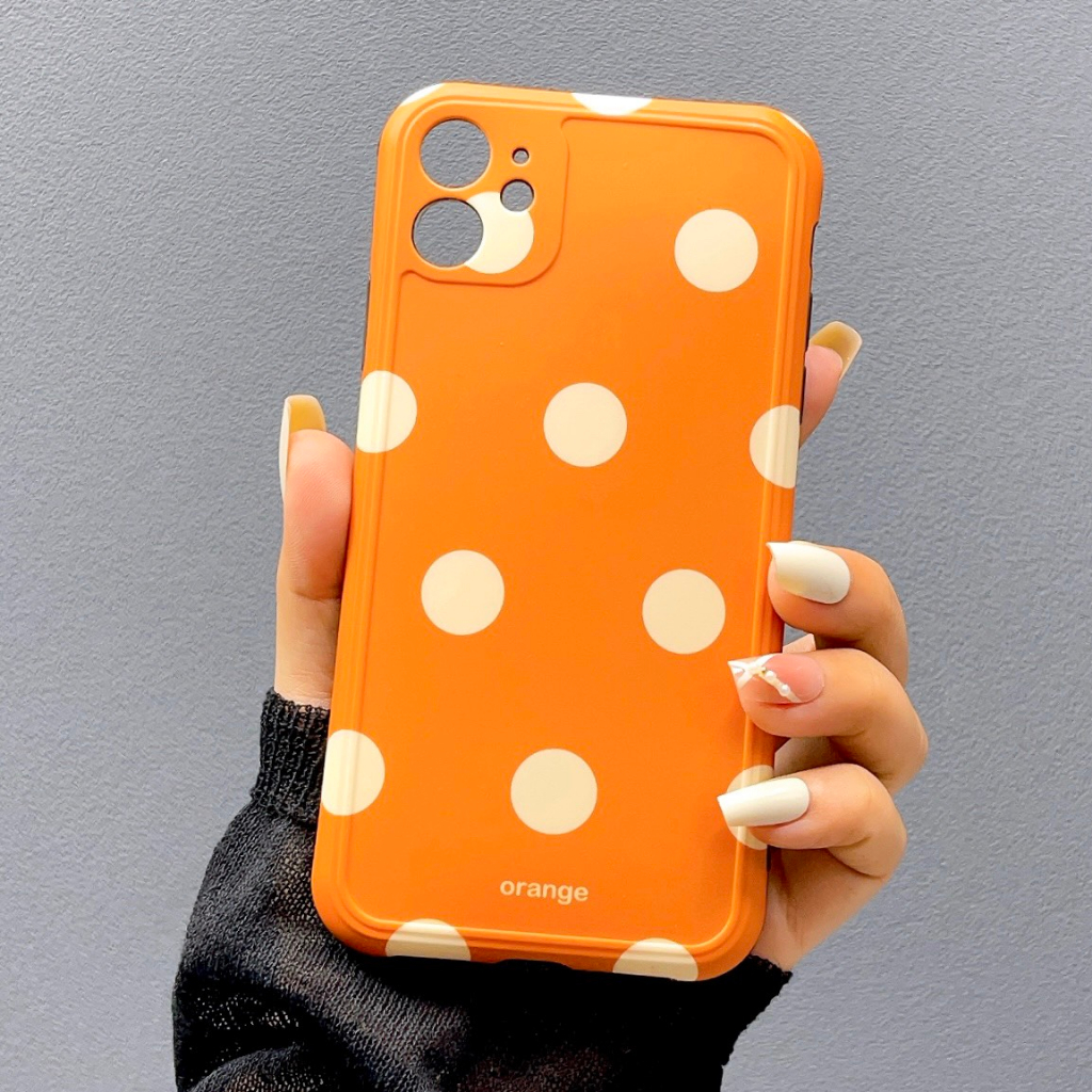 [ Iphone 11 ] Ốp Lưng Silicon IMD Bảo Vệ Camera Chấm Bi