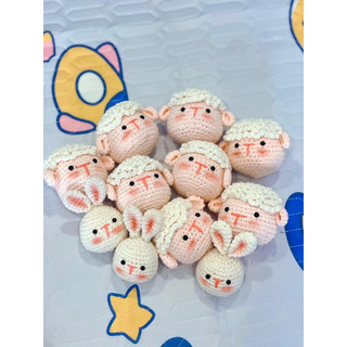 Đầu cừu bằng len xinh xắn