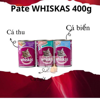 Patê Whiskas lon cho mèo vị cá Biển cá Thu & cá Biển 400gr