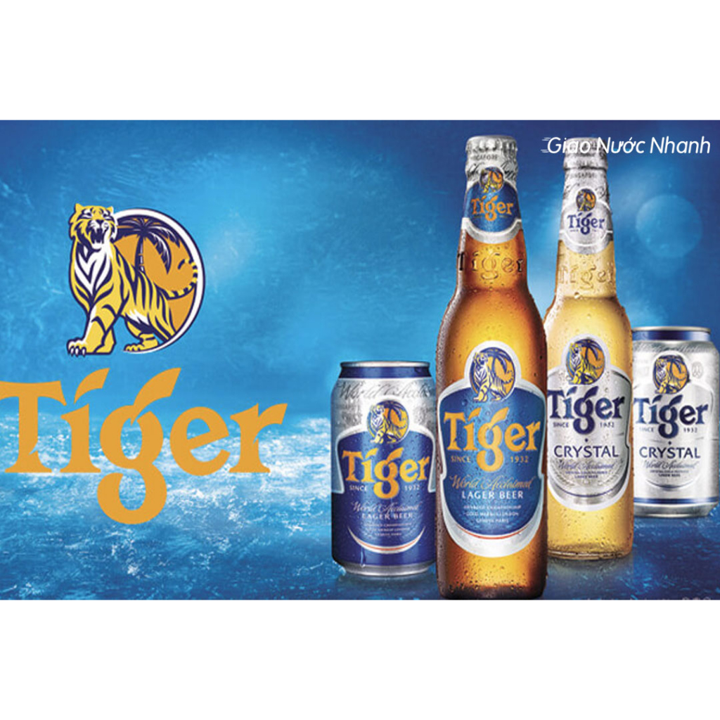 Thùng 24 lon bia Tiger 330ml date 8/2024