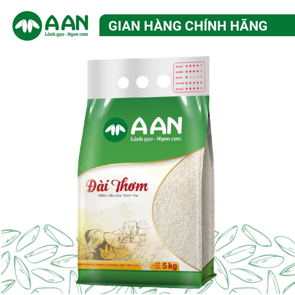 Gạo Đài Thơm 8 Túi 5kg - Chính hãng Gạo A An