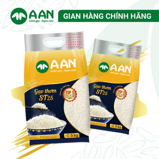 Combo 2 túi gạo st25 5kg - thương hiệu gạo a an