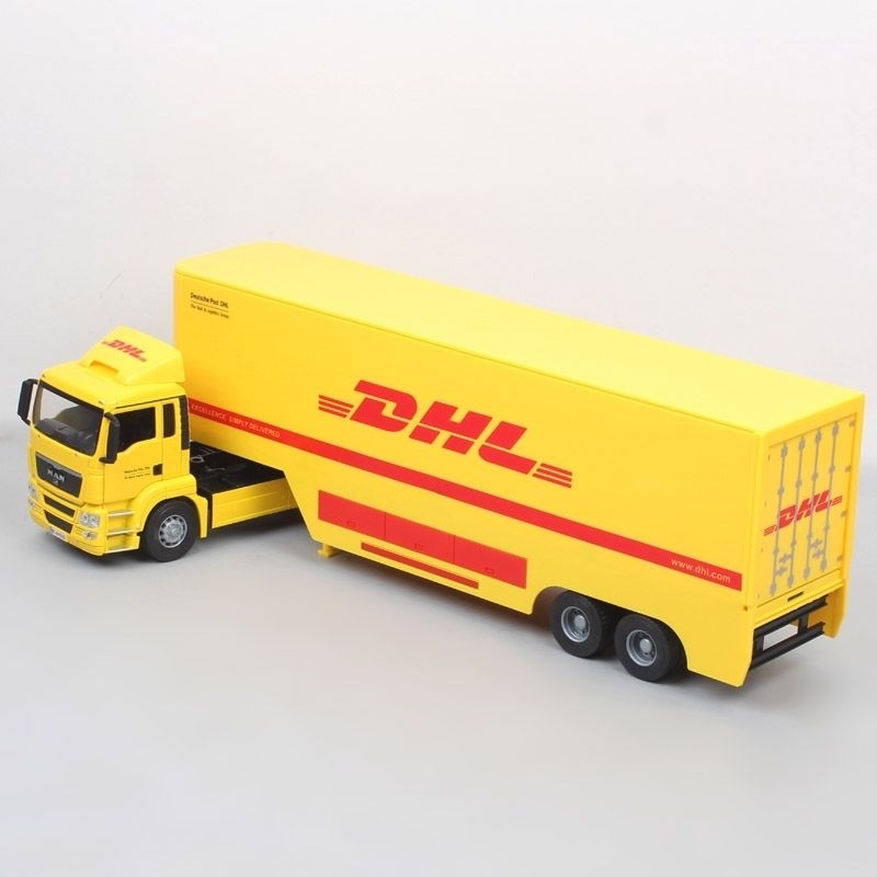 Mô hình xe Container chuyển phát DHL hợp kim 1:32