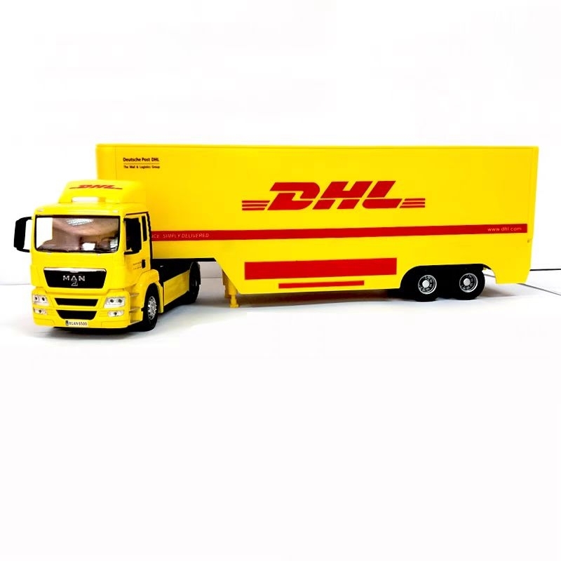 Mô hình xe Container chuyển phát DHL hợp kim 1:32