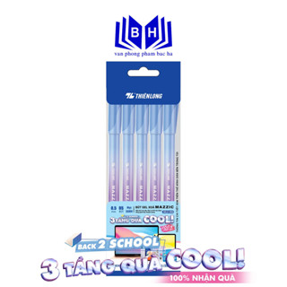  Combo 5 Bút gel xóa được Mazzic GELE006 ngòi 0.5mm hàng chính hãng Thiên Long 
