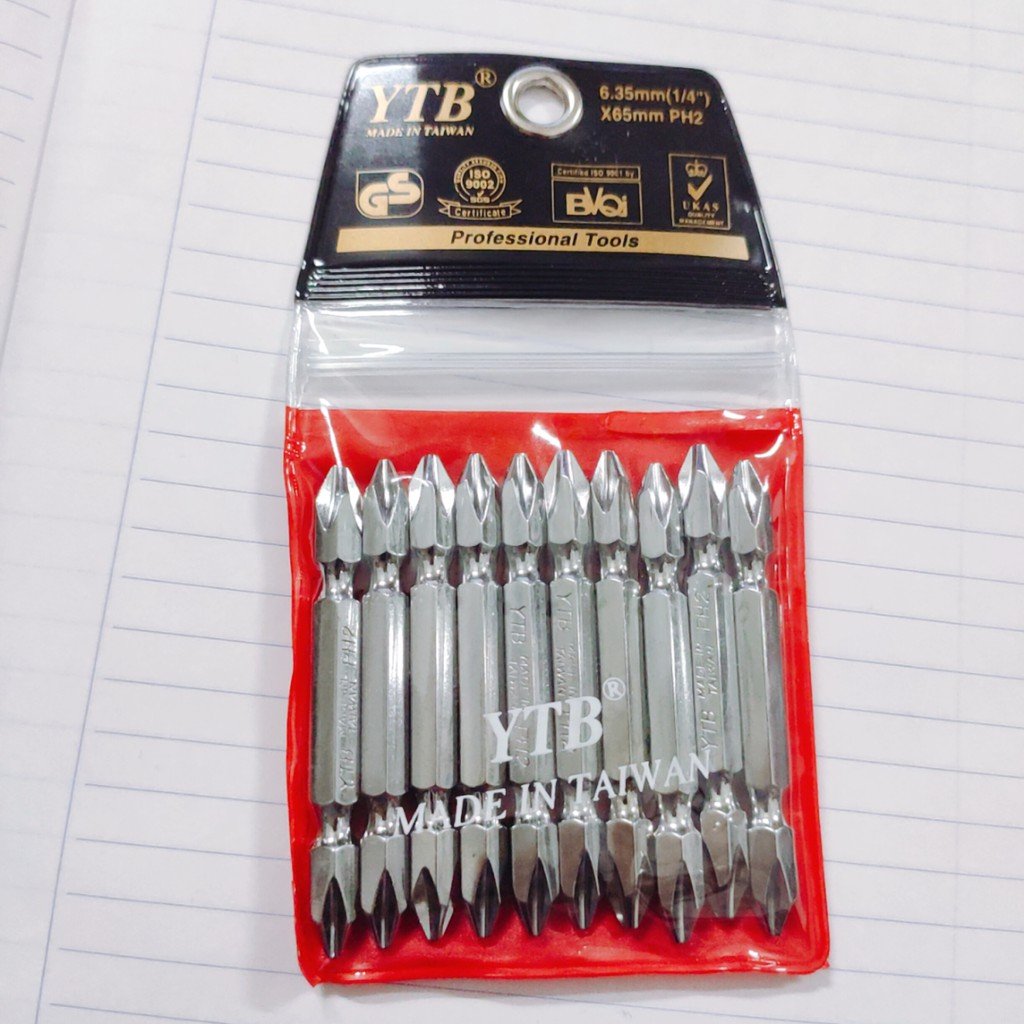 Mũi Bắn Vít 2 Đầu  Thép Xịn 65mm